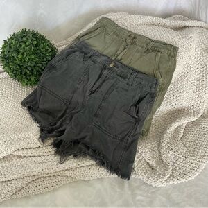 Aerie High Waist Black and Green Shorts Bundle Size Small